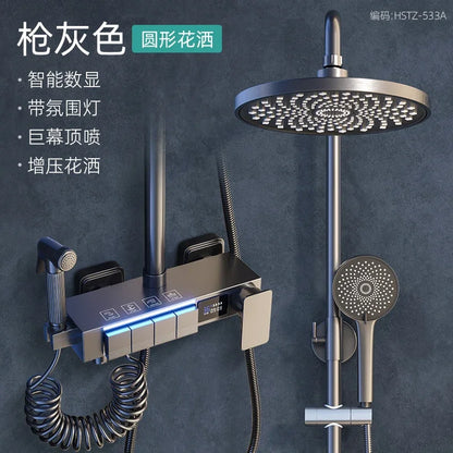 DecorBites™ Electric Sunflower Rainfall Showers System: Modern Hygienic Thermostat Set for Smart Bathrooms