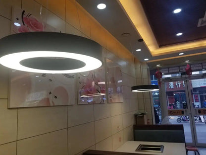 DecorBites™ Circular Gold Ring LED Pendant Light for Dining Room and Living Room