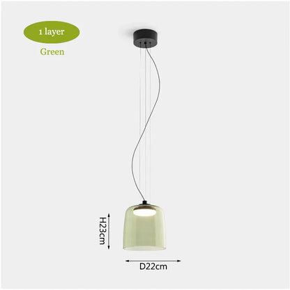Decorbites™ Levels Bunte Glasanhängerleuchte: Moderne LED-Kronleuchter für Esszimmer, Bar und Wohnzimmer