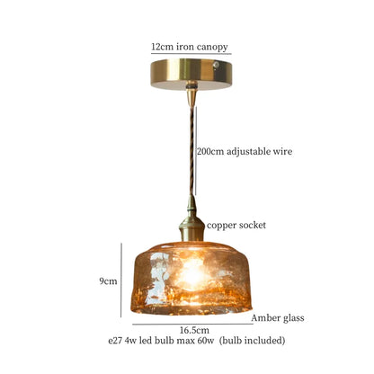 DecorBites™ Clear Glass LED Pendant Light for Bedside Living Dining Decor