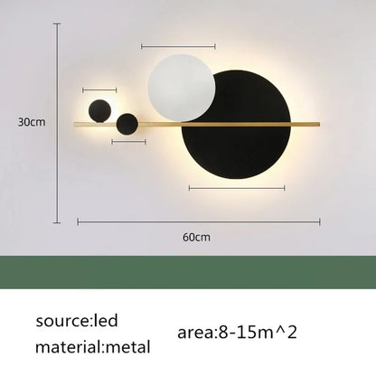 DecorBites™ Circular Sofa Luxury Wall Lamp: Simple Modern Nordic Bedroom Lighting