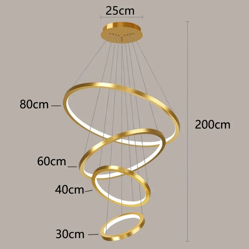 DecorBites™ Nordic Home Decor Stair Chandelier Living Room Bedroom Dining Room Lighting