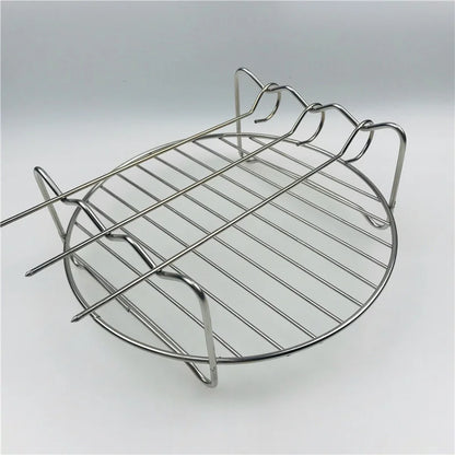 DecorBites™ Double Layer Stainless Steel BBQ Skewers Holder - Kitchen Tool