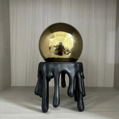 DecorBites™ Golden Octopus Spherical Figurine Decorative Resin Ornament