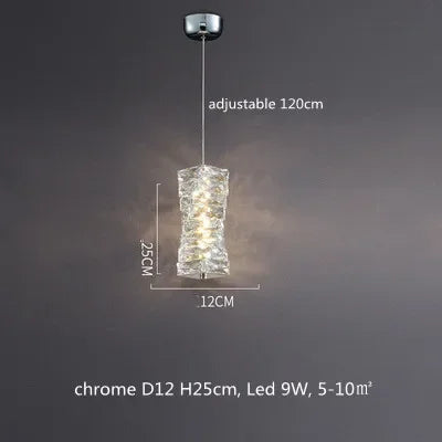 Lámparas colgantes LED de cristal DecorBites™ | Lámpara colgante de anillo regulable | Accesorios de decoración modernos y de lujo