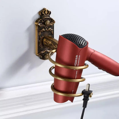 DecorBites™ Bronze Carved Bath Accessories Set: Shelf, Towel Rack, Paper Holder, Toilet Brush Holder