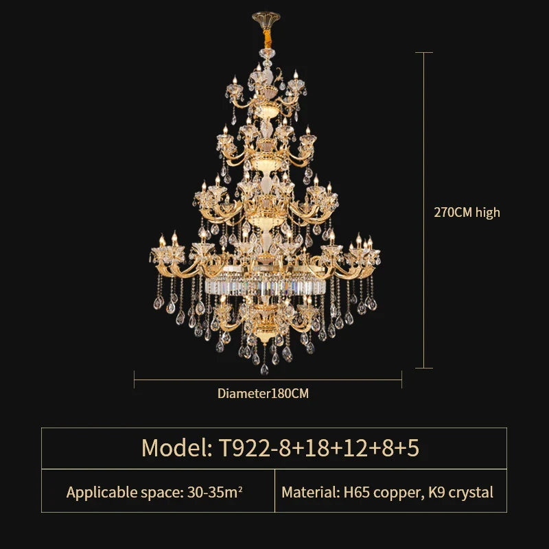 DecorBites™ Elegant Crystal Chandelier for Living Room, Dining Room, and Bedroom