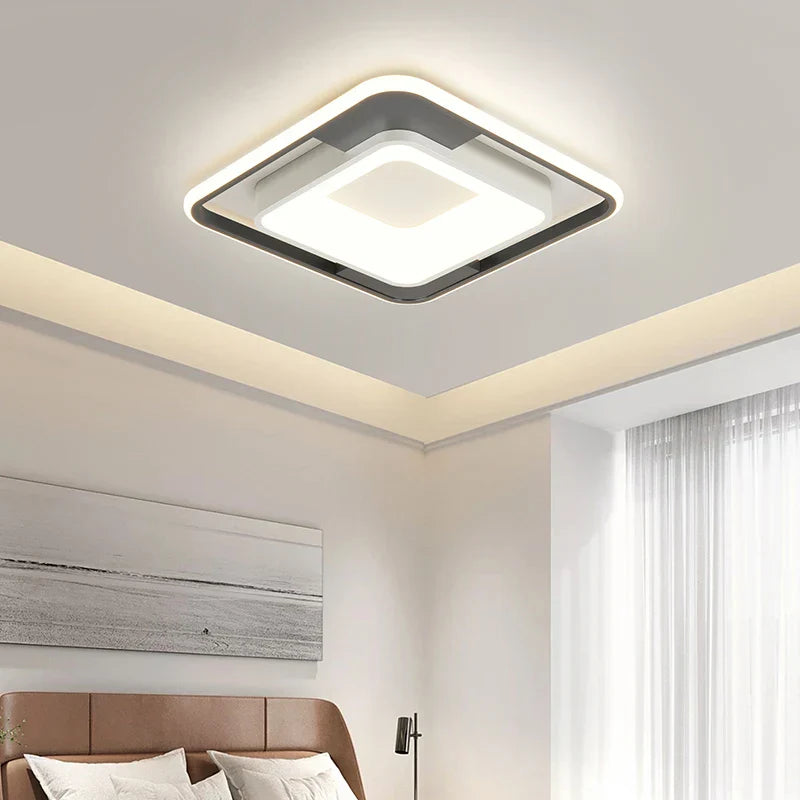 DecorBites™ LED Chandelier: Simple Modern Ceiling Lamps with Remote for Home, Bedroom, and Balcony