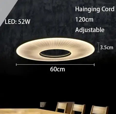 DecorBites™ Donut LED Pendant Light - Modern Minimalist Round Lamp for Bedroom Decor