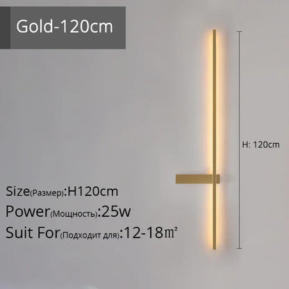 DecorBites™ LED Wall Lamp, Modern Minimalist Design, Aluminum, Indoor Lighting, Gold/Black, AC85-260V