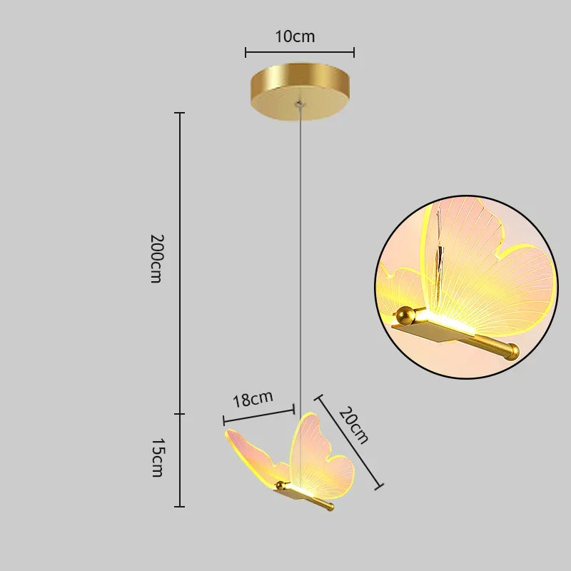 DecorBites™ Butterfly LED Chandelier for Duplex Villa Living Room Romantic Wedding Decor