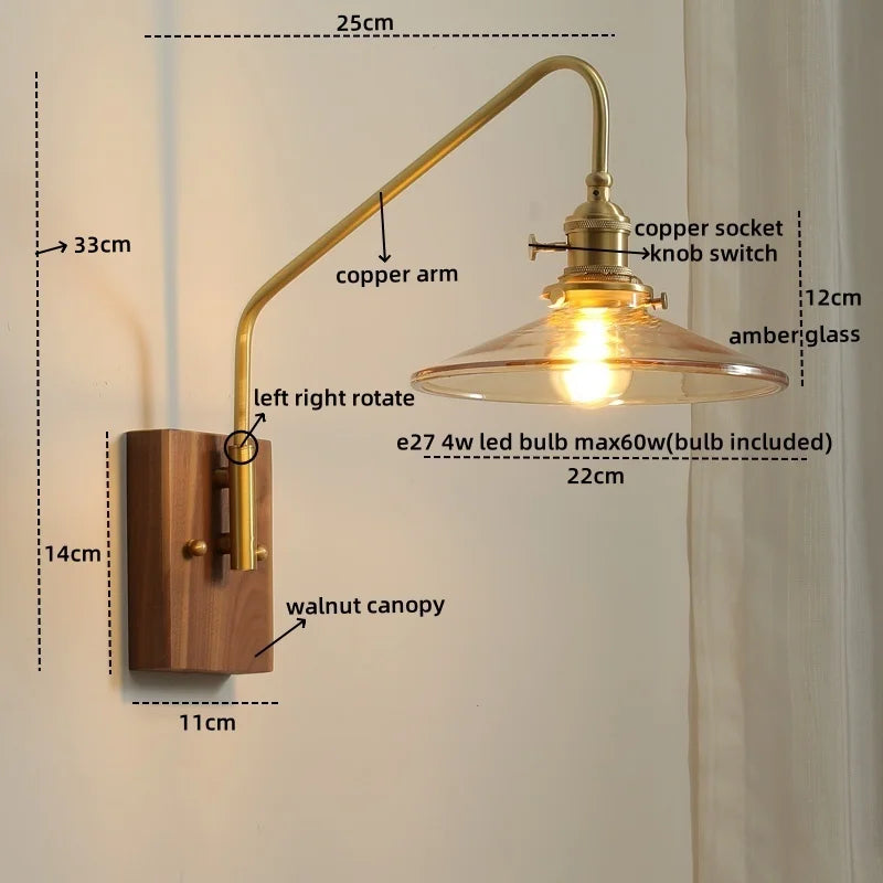 DecorBites™ Copper Ceramic LED Wall Lamps Modern Style for Bedroom Living Room Bar