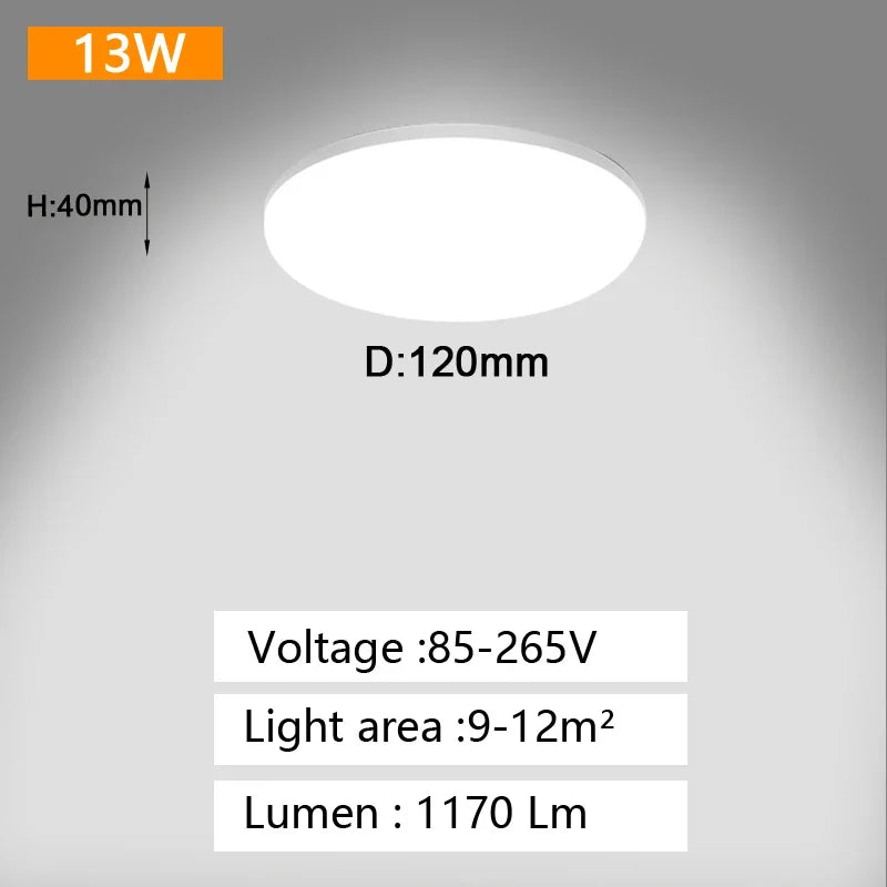 DecorBites™ LED Panel Ceiling Light 48w 36w 24w 18w for Bedroom Living Room Home Lighting