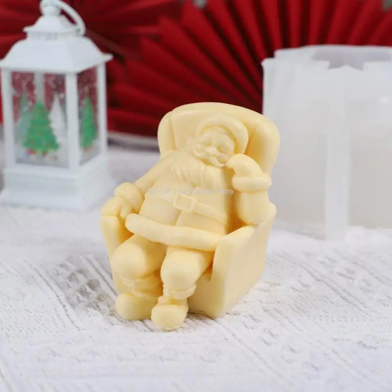 Santa Claus Silicone Candle Mold Diy Handmade Aromatherapy Candle Gypsum Craft Christmas Present