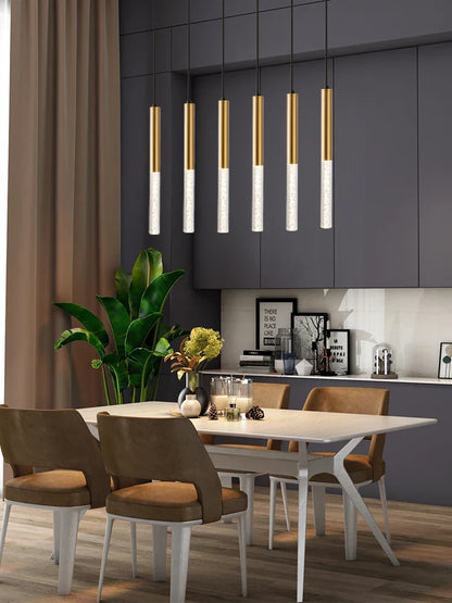 DecorBites™ Black Cylinder Pendant Lights for Modern Kitchen Island and Dining Table