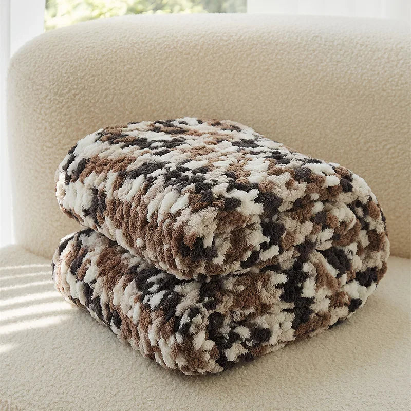 Decobites Knitted Jacquard Blanket Throw 130x160cm 1400g