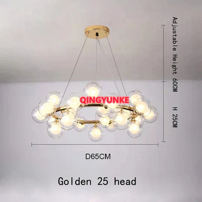 ثريا ديكوربايتس™ الزجاجية لغرفة المعيشة - إضاءة سقف جزيرة المطبخ النوردية الحديثة