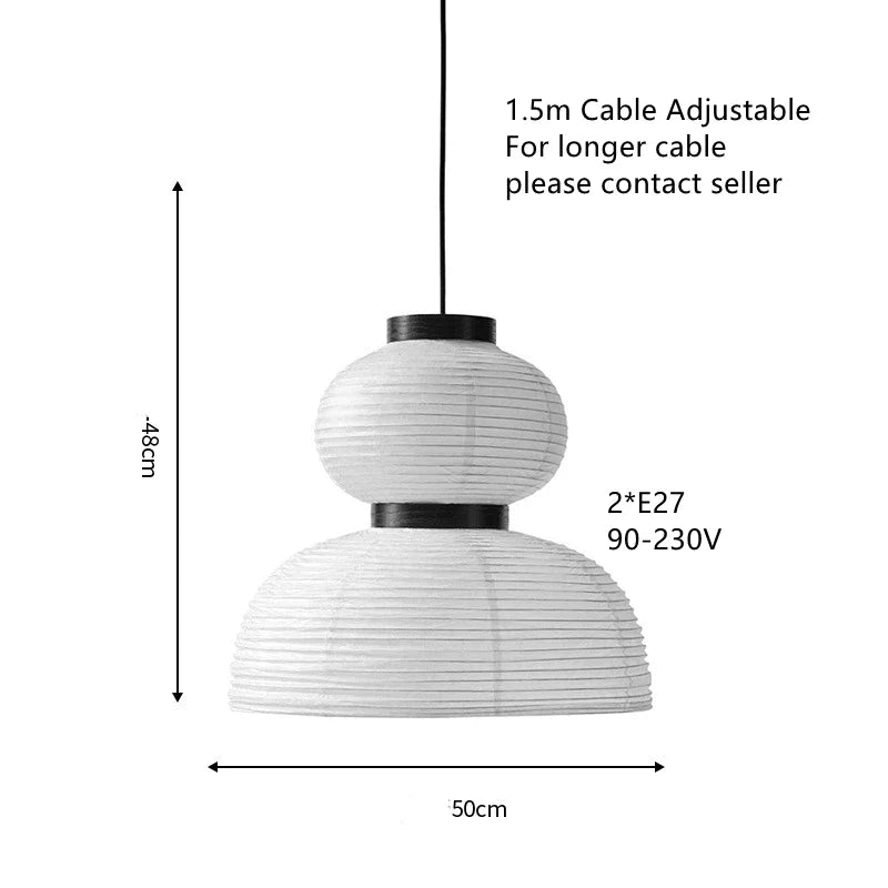 ثريا DecorBites™ المصنوعة يدويًا من الورق الأبيض للمنزل والمطعم