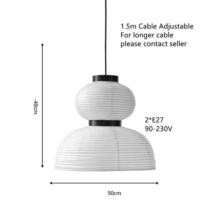ثريا DecorBites™ المصنوعة يدويًا من الورق الأبيض للمنزل والمطعم