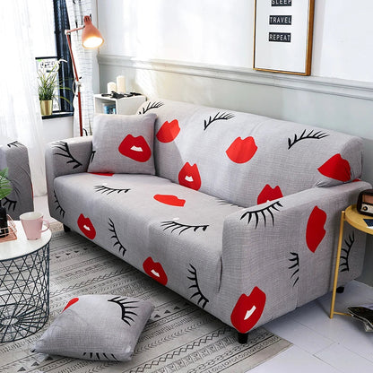 Decobites Printed Stretch Sofa Cover Slipcover for 3 Seater Couch Home Protector