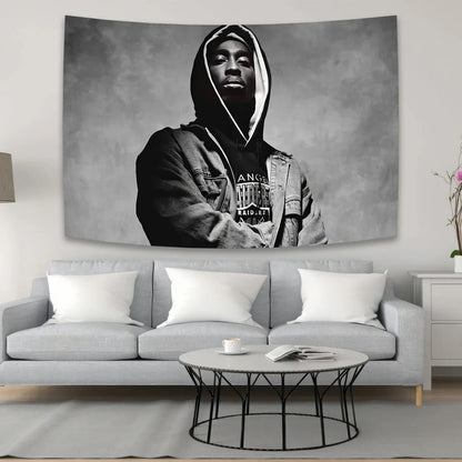 Decobites 2Pac Tapestry Hip-Hop Style Wall Hanging for Home Décor and Dormitory