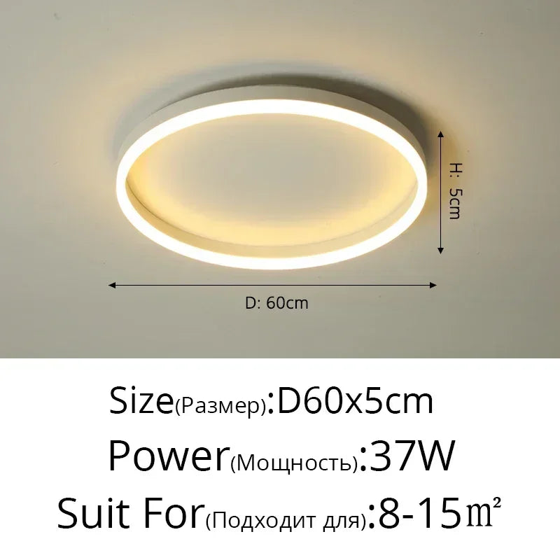 DecorBites™ Circular LED Ceiling Lights for Home Decor and Indoor Lighting