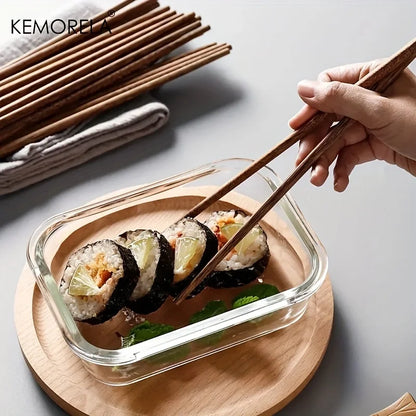 مجموعة DecorBites™ من 5 أعواد طعام خشبية طبيعية - أعواد طعام خاصة لمطاعم الفنادق اليابانية لأرز الرامن