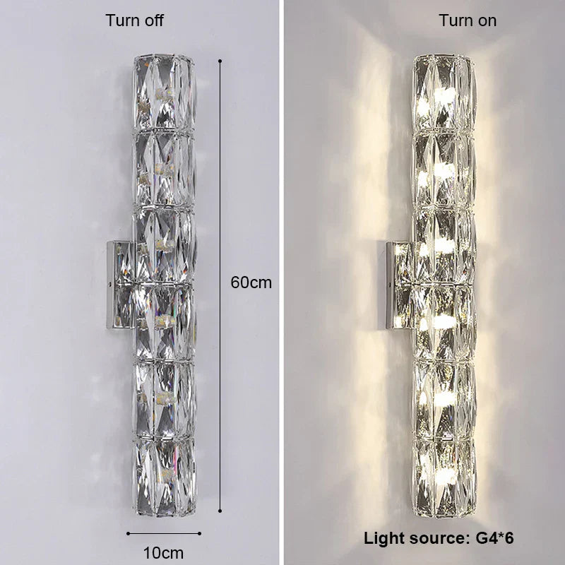 DecorBites™ K9 Crystal LED Wall Lamp: Modern Luxury Nordic Sconces for Home Lighting