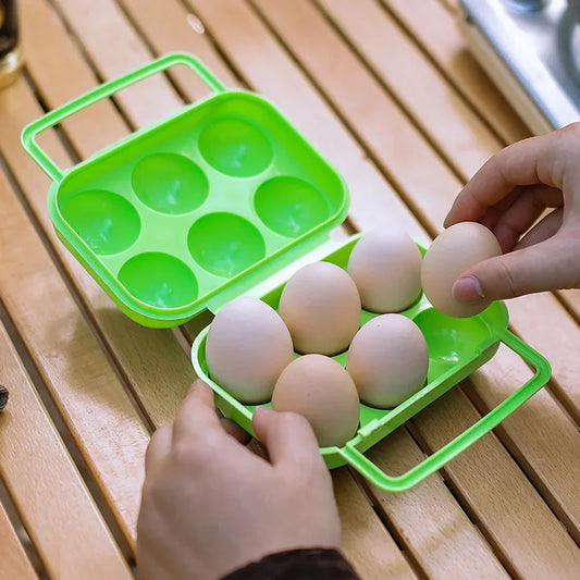 DecorBites™ Egg Holder Storage Box: Modern Plastic Container with 6/12 Grids