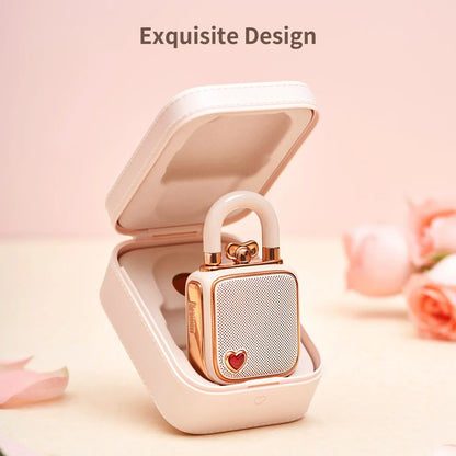 Altavoz Bluetooth DecorBites™ LoveLock Mini - Rosa, Diseño Retro, 5W