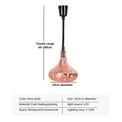 DecorBites™ Electric Heat Lamp Telescopic Food Preservation Pendant Light for Restaurants