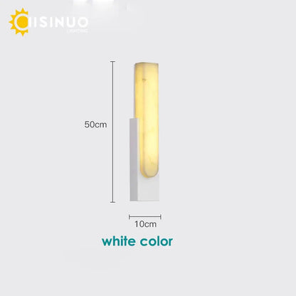 ديكوربايتس™ 19.6 بوصة مصباح حائط رخامي LED - إضاءة داخلية عصرية بجانب السرير لغرفة المعيشة