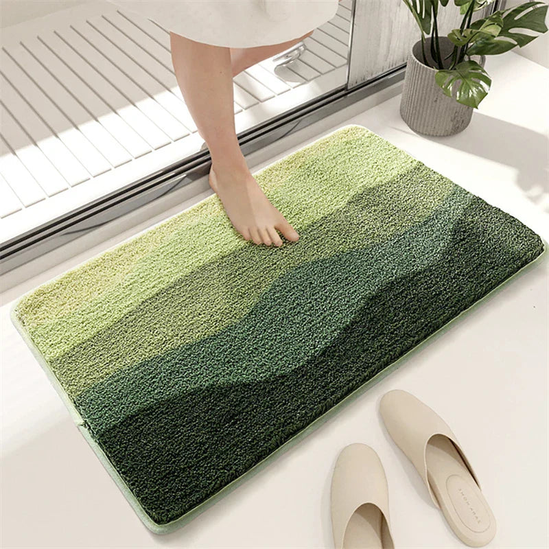 Decobites Soft Bathroom Rug Entry Mat with Superior Absorbency & Non-Slip Design