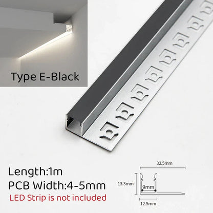 DecorBites™ 1m Trimless LED Aluminum Profile for Hidden Backlighting Linear Strip Light