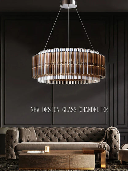DecorBites™ Crystal Chandelier: Elegant Dimmable LED Light Fixture for Living Room & Dining Décor
