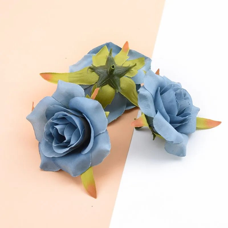 DecorBites™ Artificial Silk Roses Head Set for Wedding Home Decor DIY Wreath & Christmas