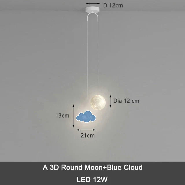 ديكوربايتس™ مصباح معلق للأطفال على شكل نجمة وقمر مع جهاز تحكم عن بعد للتحكم في الإضاءة