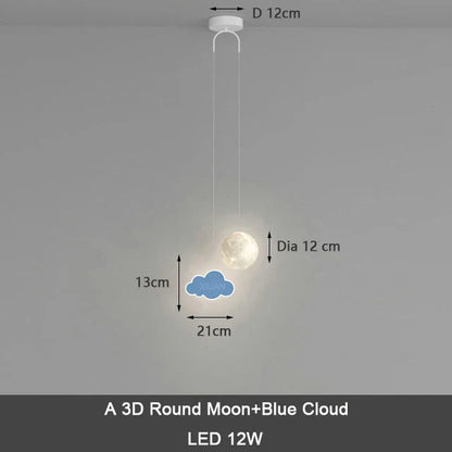 ديكوربايتس™ مصباح معلق للأطفال على شكل نجمة وقمر مع جهاز تحكم عن بعد للتحكم في الإضاءة