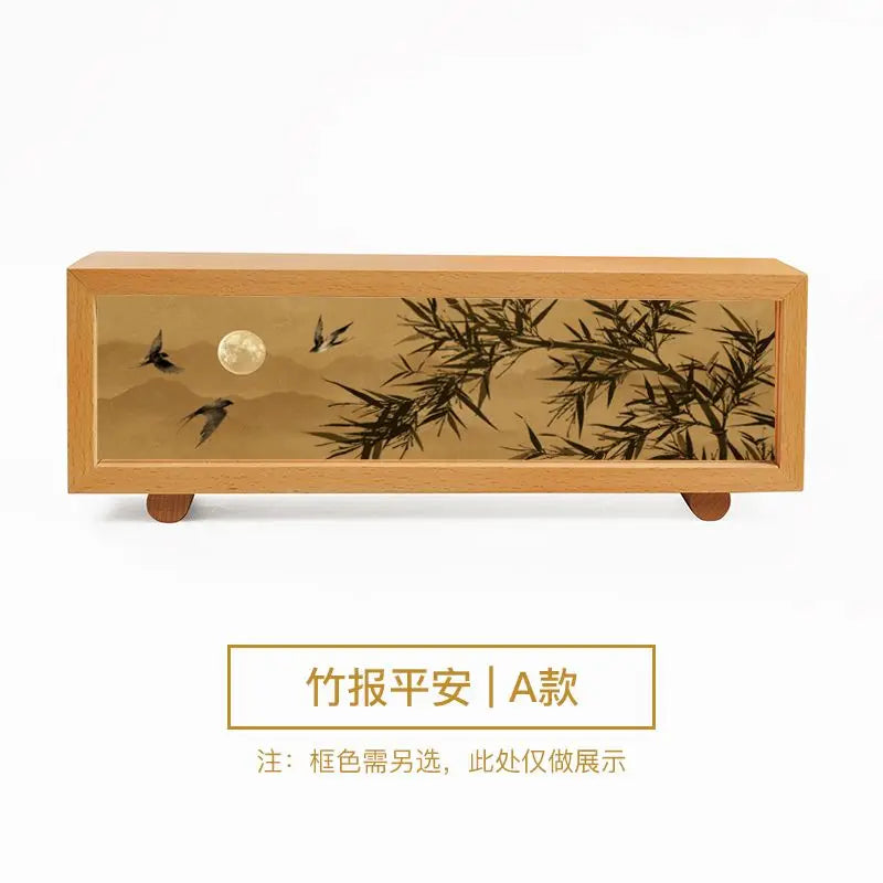 DecorBites™ Chinese Wind Lamp Tabletop Painting Creative Night Light Bedroom Decor