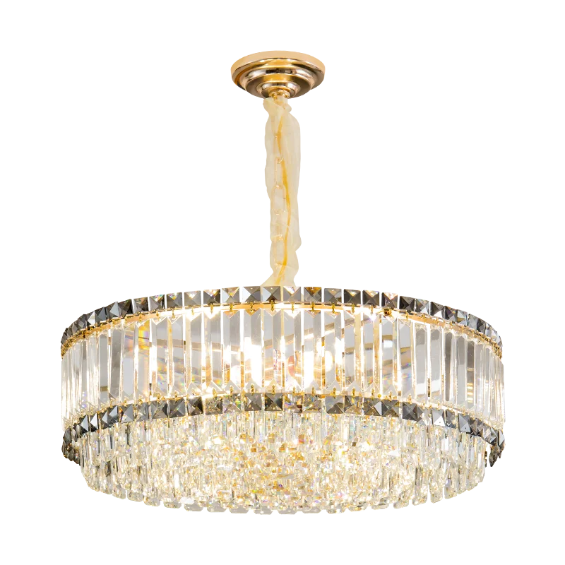 DecorBites™ Crystal Chandelier: Elegant Modern Lighting for Living Room, Bedroom, and Restaurant.