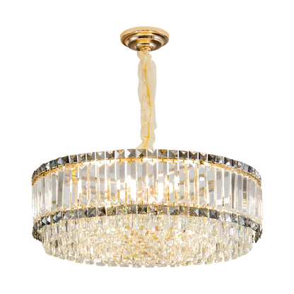 DecorBites™ Crystal Chandelier: Elegant Modern Lighting for Living Room, Bedroom, and Restaurant.