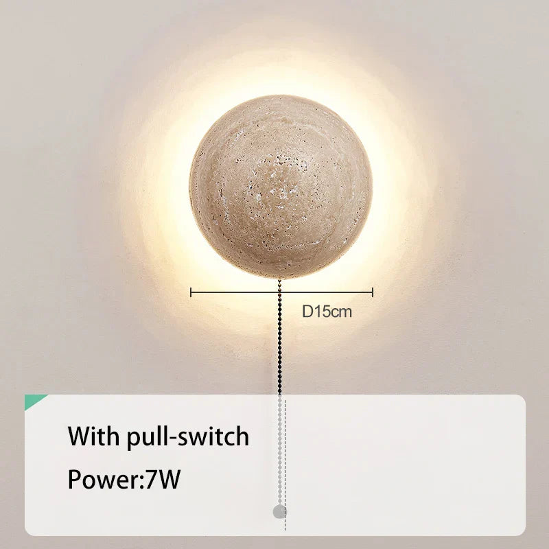 DecorBites™ Cave Stone Yellow Wall Lamp for Bedroom Ambiance - Nordic Style Lighting