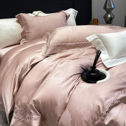 DecorBites™ 1000TC Lyocell Cotton Jacquard Luxury Bedding Set with Soft Silky Feel