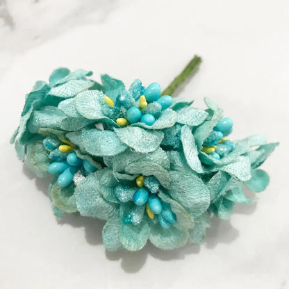 مجموعة DecorBites™ من زهور الكرز الزرقاء وزهور السداة لتزيين حفلات الزفاف في عيد الميلاد بنفسك