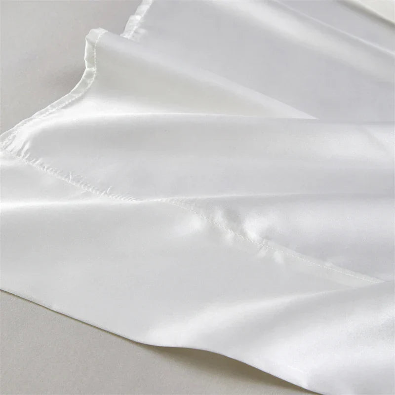 Satin Luxury Bed Sheet Set by Decobites: Soft Silky Sheets for King/Queen Size Bed