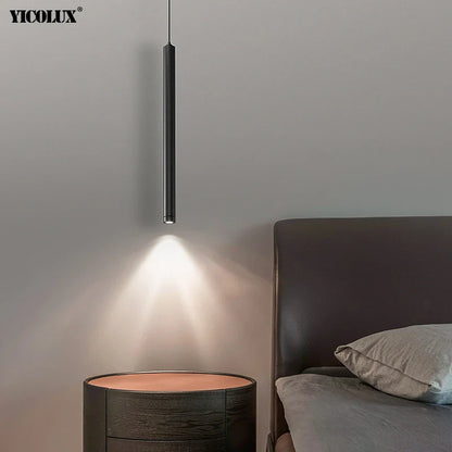 Minimalist Black and White Metal LED Pendant Light