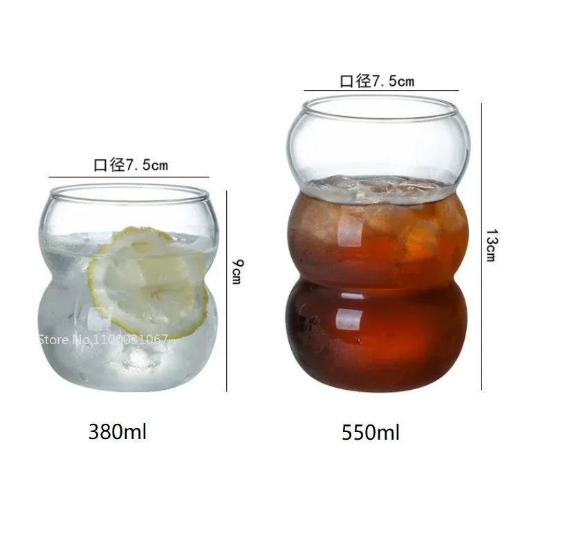 DecorBites™ Glass Cold Brew Coffee Cup Heat-resistant Milk Latte Bubble Water Breakfast