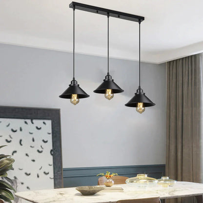 DecorBites™ Industrial Black Pendant Light Dimmable Kitchen Ceiling Fixture