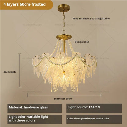 DecorBites™ Crystal Chandelier Light: French Modern Luxury for Living Room, Dining Room, Bedroom