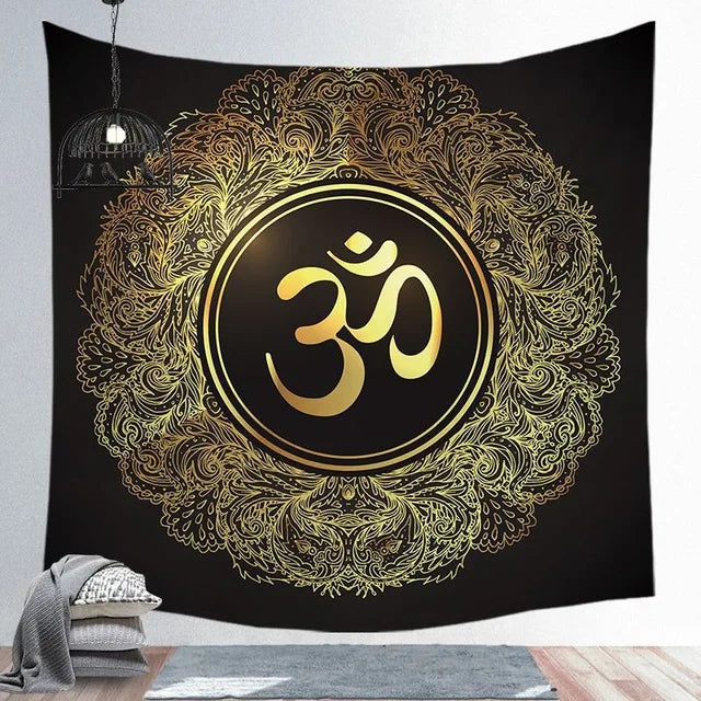 Decobites Psychedelic Mandala Sun Moon Tapestry Wall Hanging for Home Decor